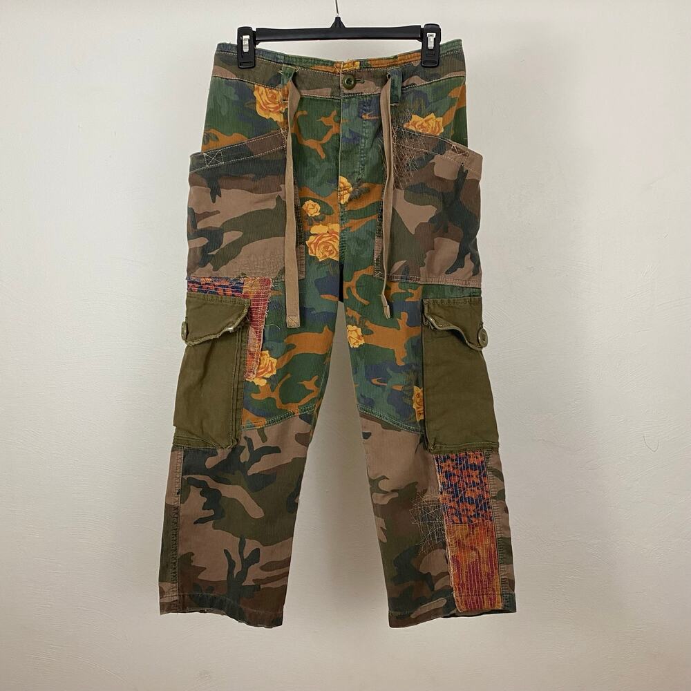 Free People Zion Printed Harem Pants - Camo Combo - Size XS